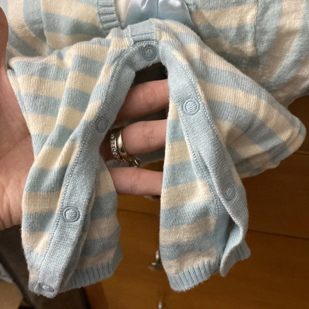 Angel Dear Organic Cotton Light Sweater Knit Onesie 3M